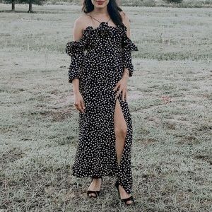Revolve black and white  polka dots dress